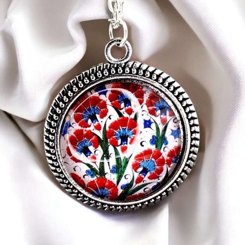 Halsband – Orientaliskt kakel, silver