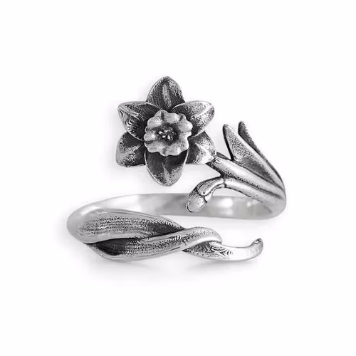 Ring – Påsklilja, silver