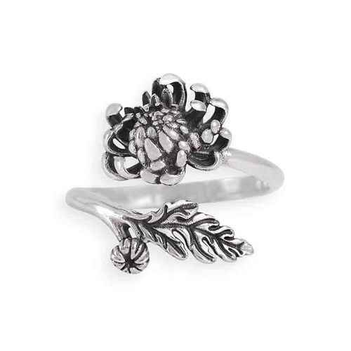 Ring – Krysantemum, silver