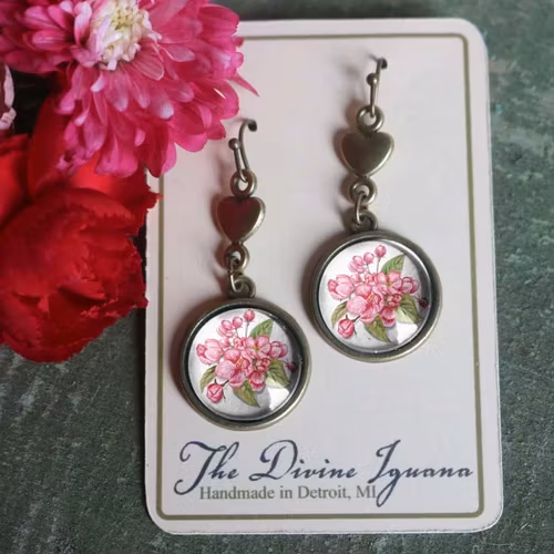 Örhängen, krok – Körsbärsblom