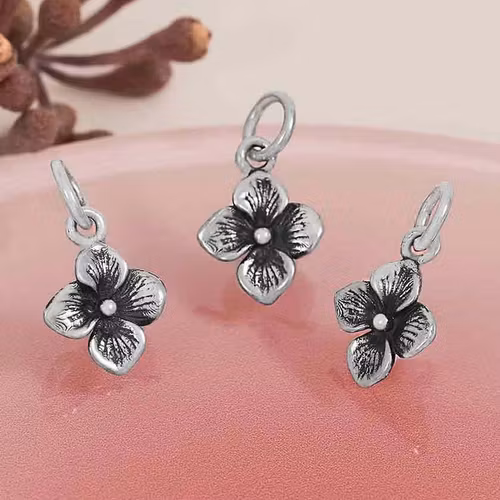 Hänge – Hortensia, silver