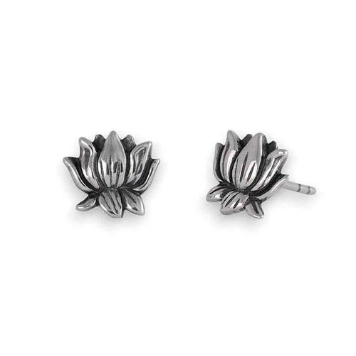 Örhängen – Lotus, silver