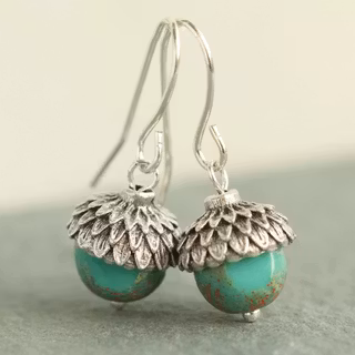 Örhängen – Turkost ekollon, krok