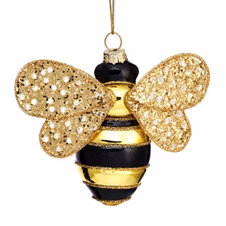 Julgransprydnad – Bi med glitter och stenar