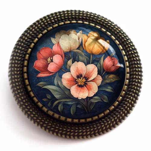 Brosch – Stämningsfulla tulpaner