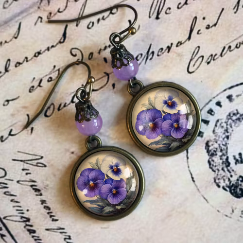 Örhängen, krok – Penséer