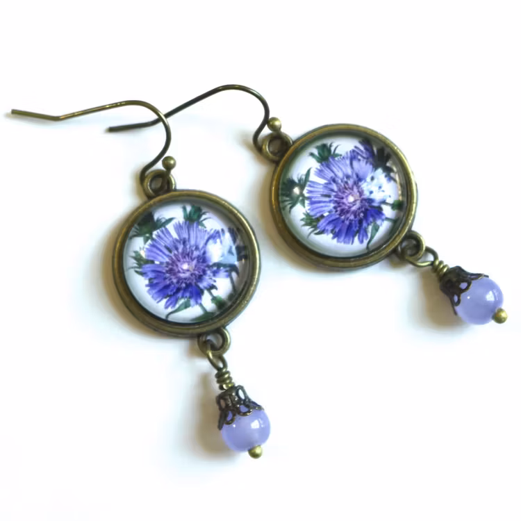 Örhängen, krok – Aster