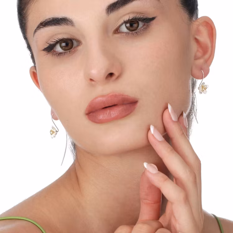 Örhängen – Buttercup i silver & guld, lång