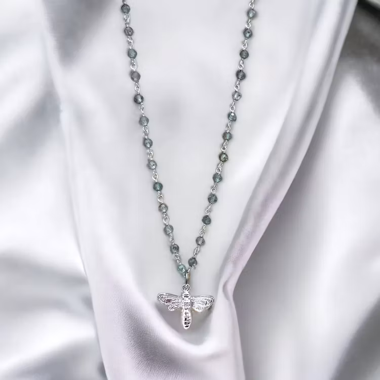 Halsband – Bi & blå apatit