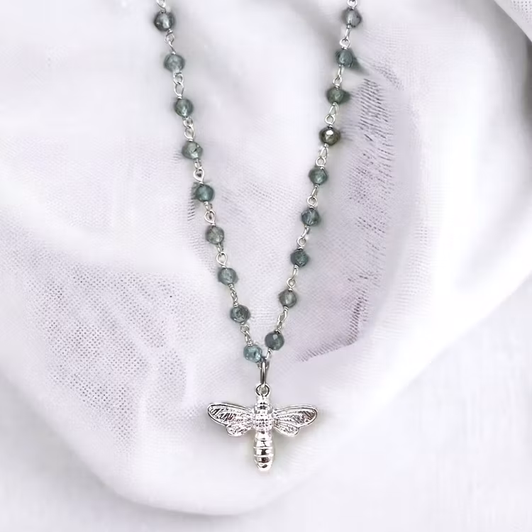 Halsband – Bi & blå apatit