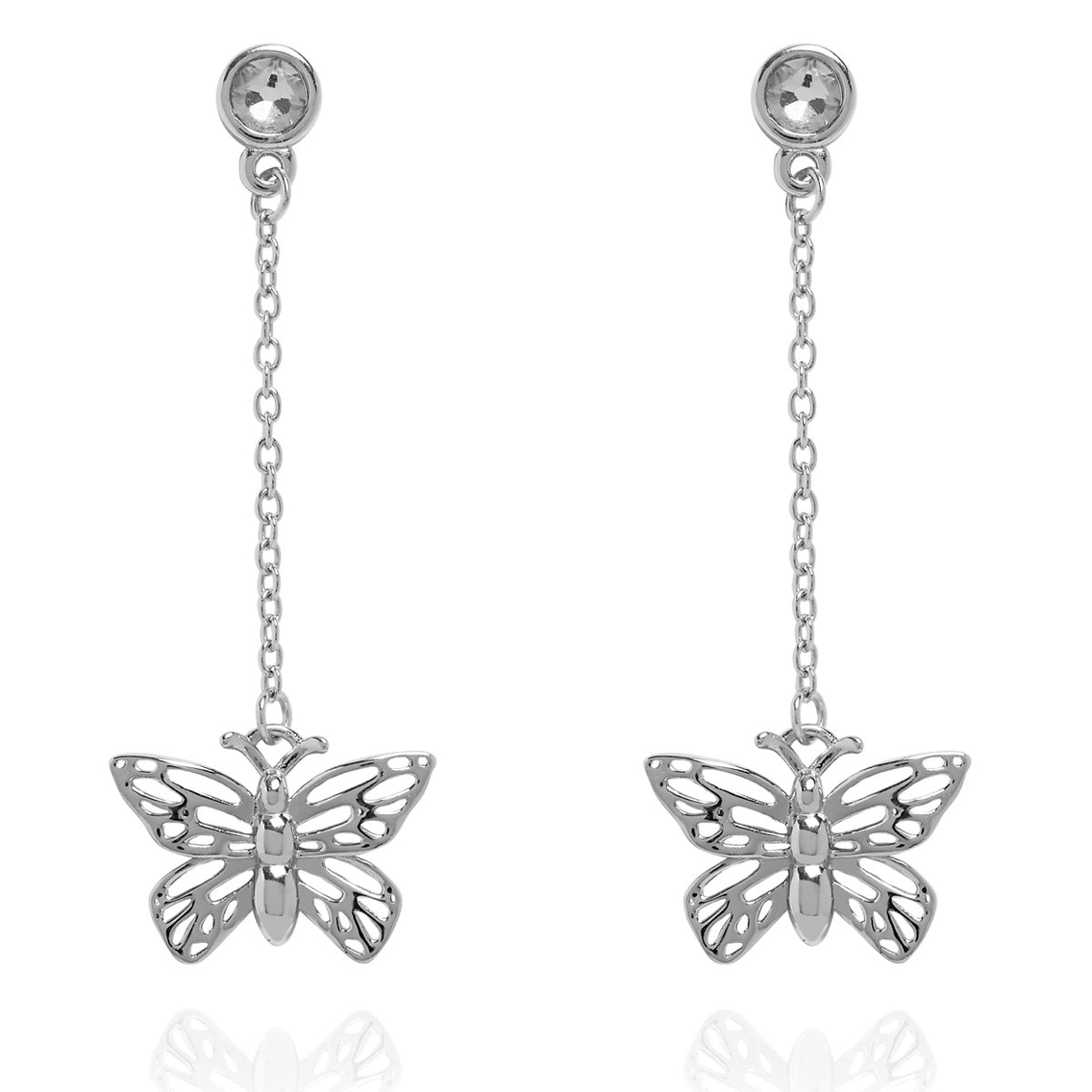 Örhängen – Sparkle Butterfly drop, silver