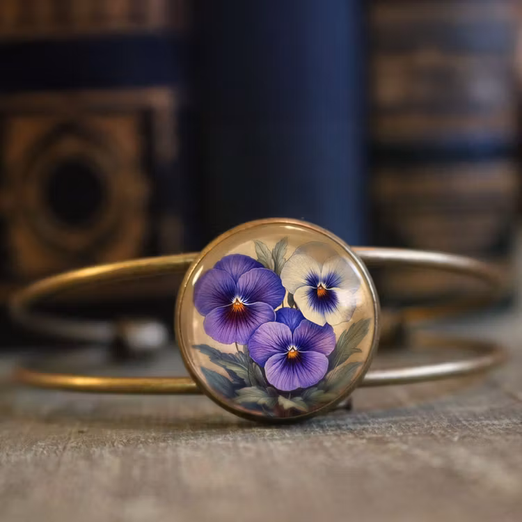 Manschettarmband – Penséer