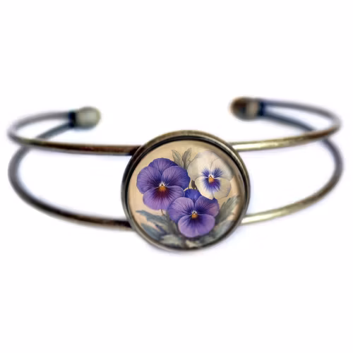 Manschettarmband – Penséer