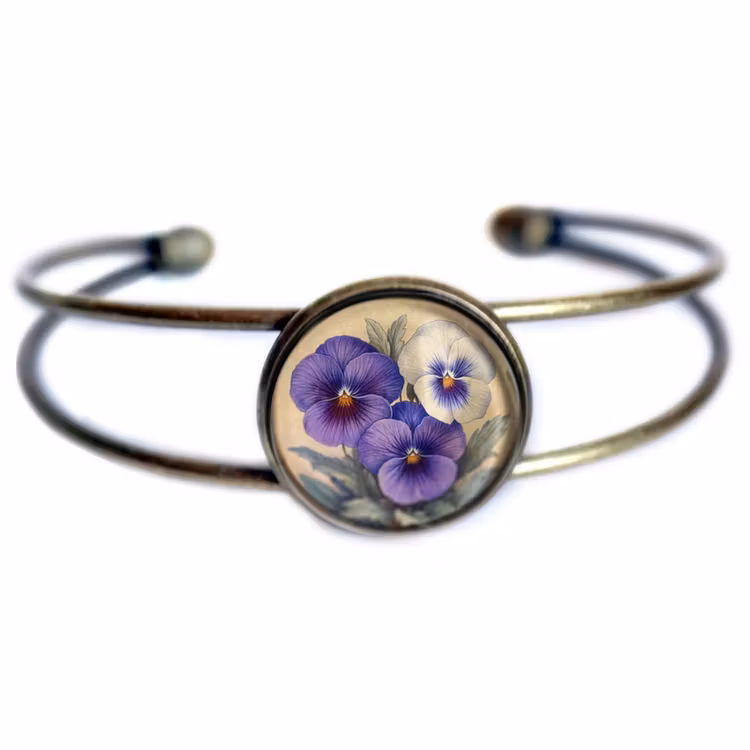 Manschettarmband – Penséer