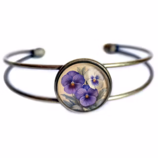 Manschettarmband – Penséer