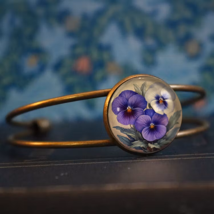 Manschettarmband – Penséer