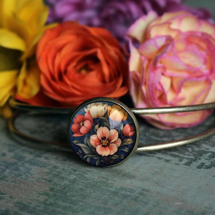 Manschettarmband – Stämningsfulla tulpaner