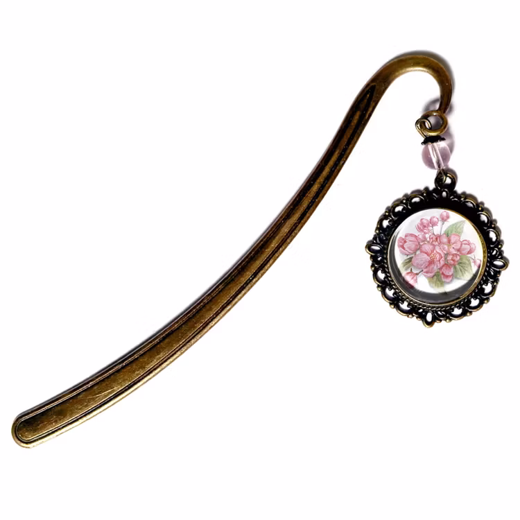 Bokmärke, book hook – Körsbärsblom