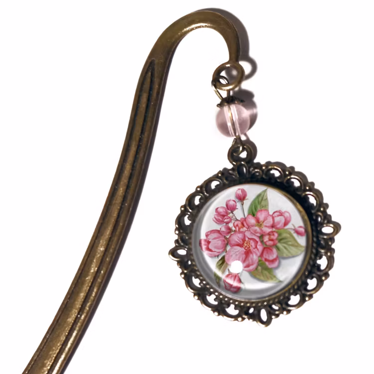 Bokmärke, book hook – Körsbärsblom