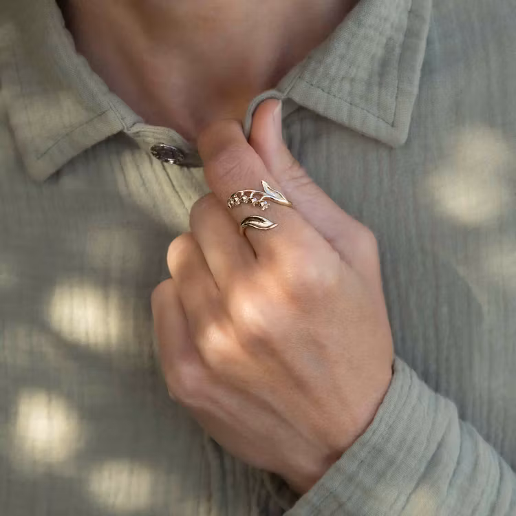 Ring – Liljekonvalj, brons