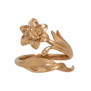 Ring – Påsklilja, brons