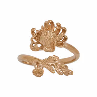 Ring – Krysantemum, brons