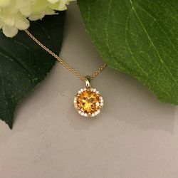 FLORAL BY Sofia Falk HALSBAND - Citrin