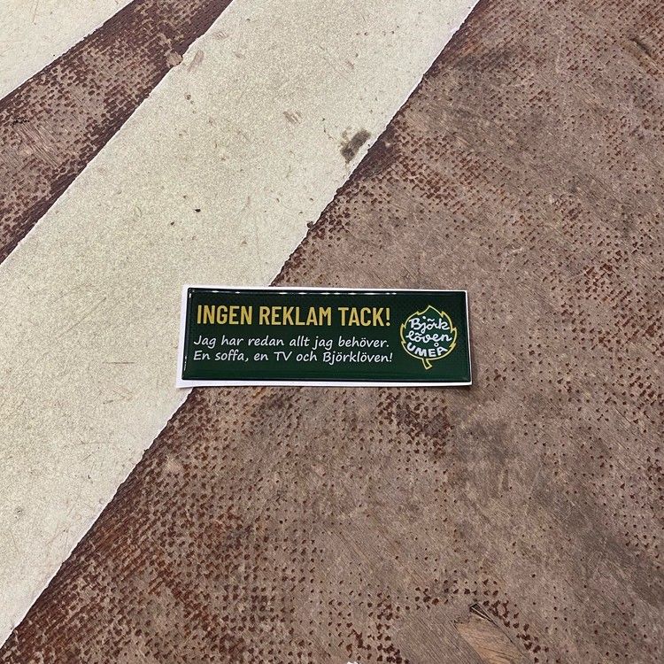 INGEN REKLAM SKYLT