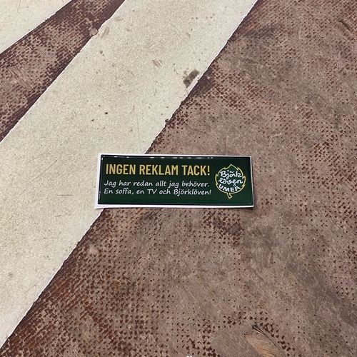 INGEN REKLAM SKYLT