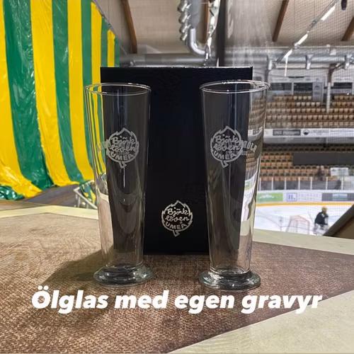 ÖLGLAS RAKT PERSONLIG GRAVYR