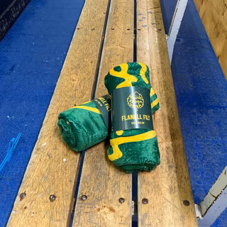 FILT FLANELL BJÖRKLÖVEN GRÖN