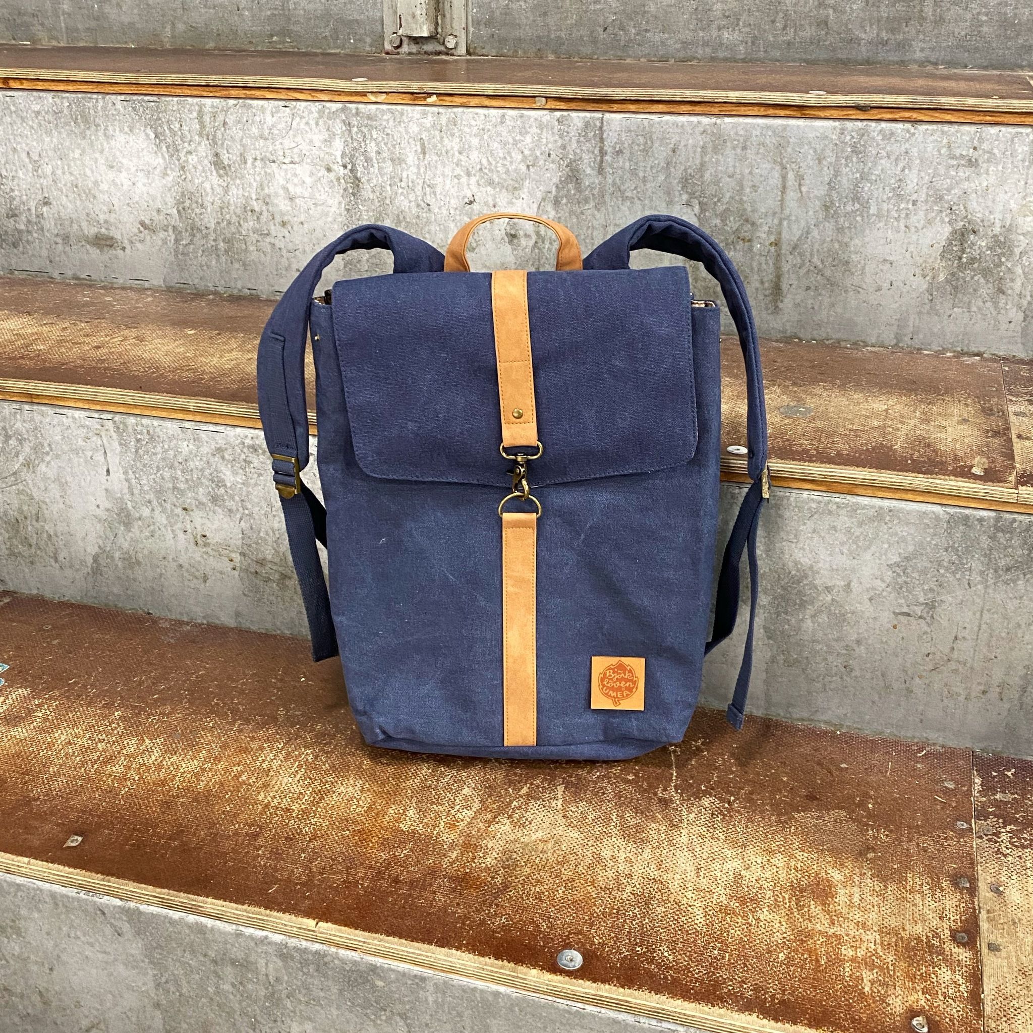 RYGGSÄCK CANVAS BLUE