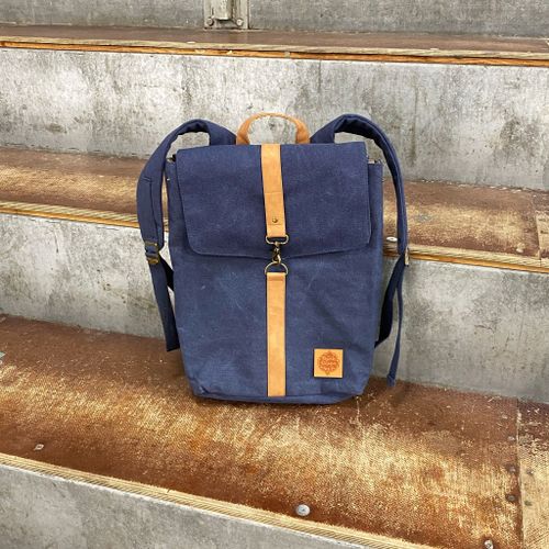 RYGGSÄCK CANVAS BLUE