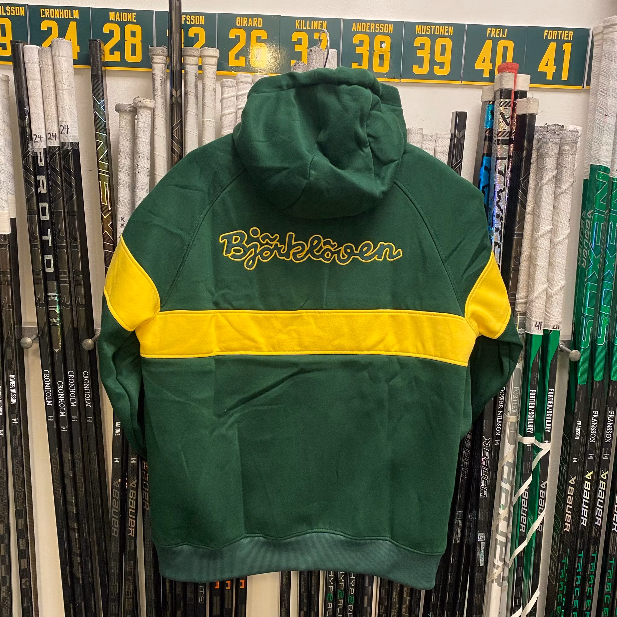 LÖVEN ZIPHOOD GRÖN GUL