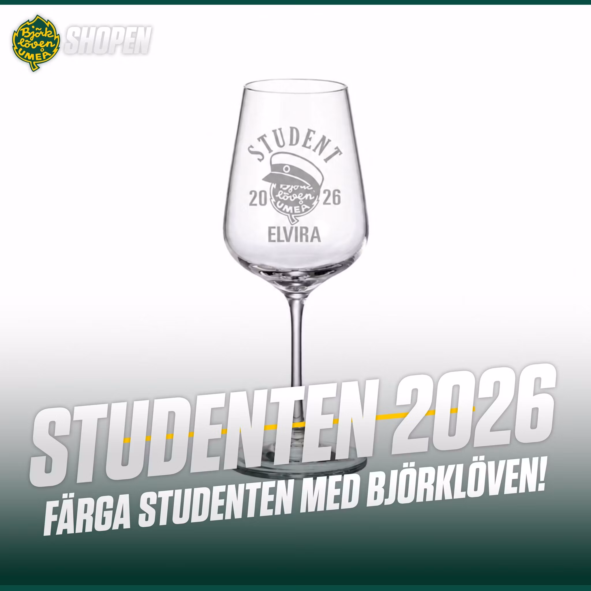 VINGLAS PERSONLIG GRAVYR STUDENTEN