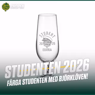 ÖLGLAS PERSONLIG GRAVYR STUDENTEN