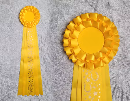 Hästskor + stjärnor, Gul - L2012a