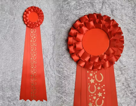 Hästskor + stjärnor, Röd - L2012a