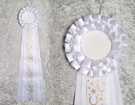 Hästskor + stjärnor, Vit - L2012a