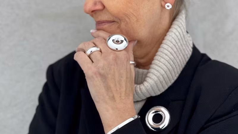 DOUGHNUT - a new beautiful silver brooch