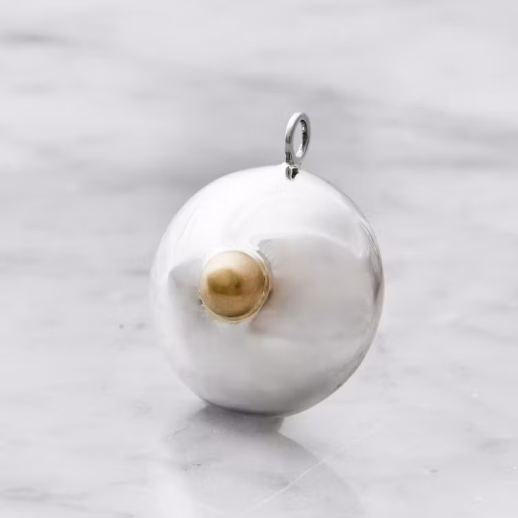 Hänge MAMA Large (C-kupan) Silver och 18K guld