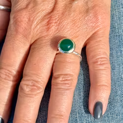 Ring HOLI Small green Onyx