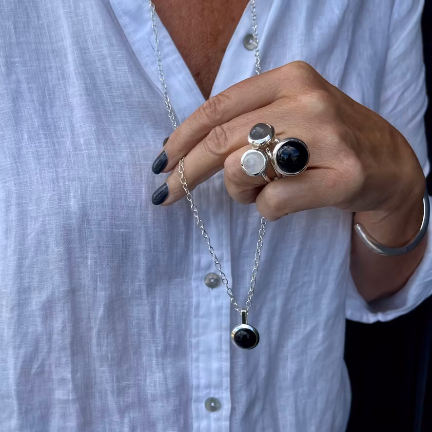 Ring HOLI Big black Onyx