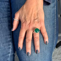 Ring HOLI Stor Grön Onyx