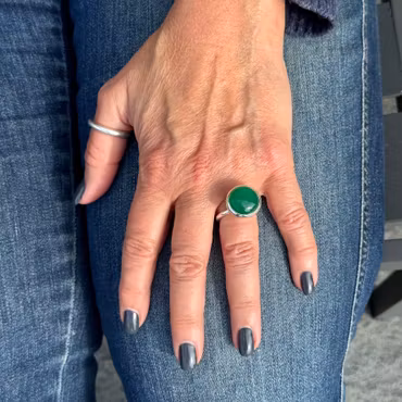 Ring HOLI Stor Grön Onyx