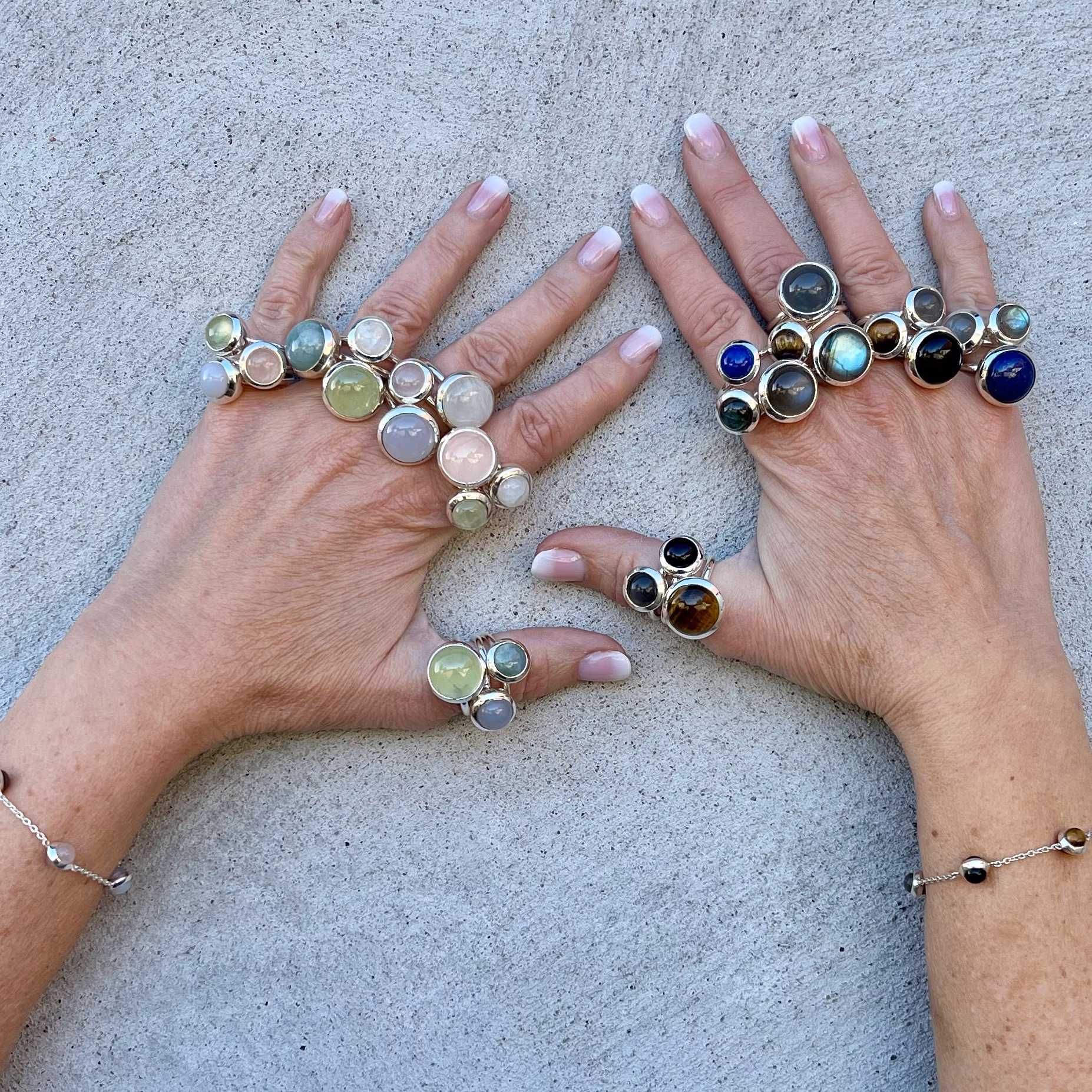 Ring HOLI Big Prehnite