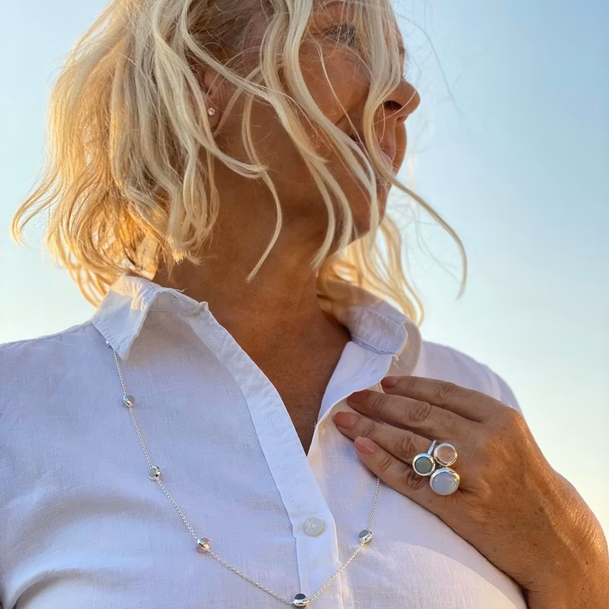 Silverringar med naturliga stenar, mixa och matcha. Silver rings with natural stones, mix and match.