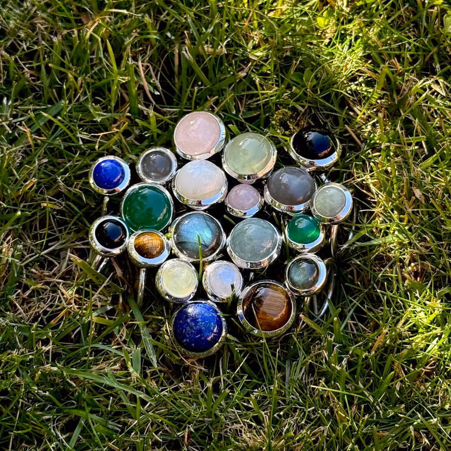 Ring HOLI Stor Grön Onyx