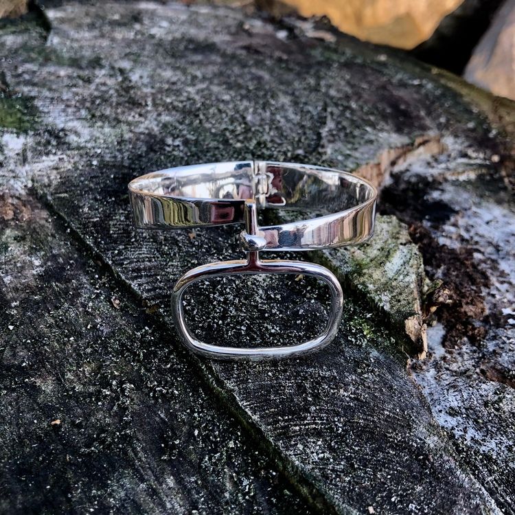 Silver bangle bracelet LOOP