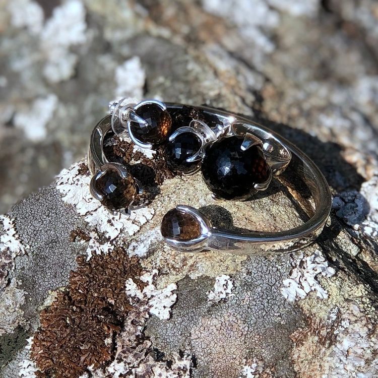 Pendant CLAW with Smokey Quartz